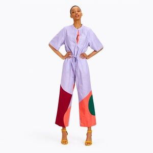 The Kit 6 Issa Jumpsuit Lilac Cut Paper 0317 geometric color black boiler suit